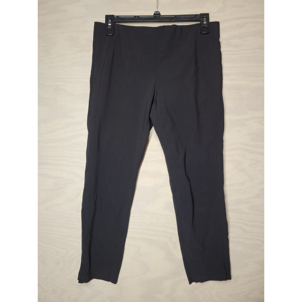 Saks Fifth Avenue Women's SZ 12 Leggings Black Faux Pockets Stretch